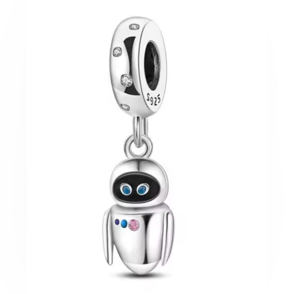 NWOT Wall-E Eve Silver Pandora FIT Dangle Charm